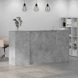Reception Desk Concrete Grey 200x50x103.5 cm Engineered Wood 3324217