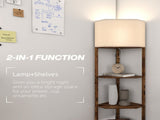Corner Floor Light, with Shelves - Wood-Effect T3398P425160