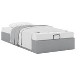 Ottoman Bed Frame without Mattress Light Grey Single Fabric 3310916