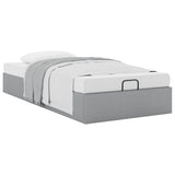 Ottoman Bed Frame without Mattress Light Grey Single Fabric 3310916