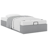 Ottoman Bed Frame without Mattress Light Grey Single Fabric 3310916
