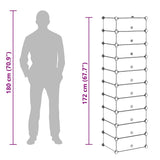 244919 Interlocking Shoe Organiser with 10 Compartments White