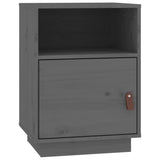 Bedside Cabinets 2 pcs Grey 40x34x55 cm Solid Wood Pine 818320