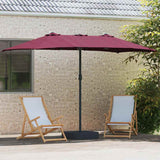 Garden Parasol Bordeaux Red 385 x 209 x 244 cm Polyester 42003287