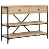 Console Table with Drawers and Shelves Sonoma Oak Engineered Wood 833404