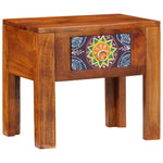 ZNTS Side Table 40x30x36 cm Solid Wood Acacia 4016511