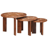 Nesting Coffee Tables 3 pcs Multicolour Solid Reclaimed Wood 4104656