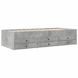 Bed Frame with Storage with Drawer Concrete Grey 80 x 200 cm 3429650