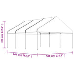 Gazebo with Roof White 6.69x5.88x3.75 m Polyethylene 3155519