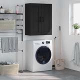 Wall Mounted Cabinet Black 69.5x34x90 cm Engineered Wood 830405