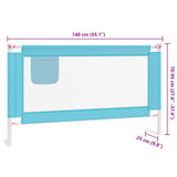 Toddler Safety Bed Rail Blue 140x25 cm Fabric 10210