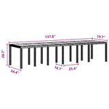 Garden Table Anthracite 350 x 100 x 74 cm Poly Rattan 3378524