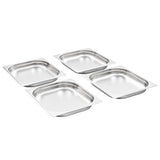 Gastronorm Containers 8 pcs GN 1/2 40 mm Stainless Steel 50886