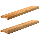 Window Sills 2 pcs Light Brown 100x15x2 cm Solid Wood Oak 4009128
