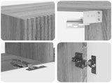 TV Cabinet Set Wall-mounted 2 pcs Grey Sonoma Engineered Wood 3408967
