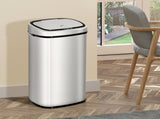 68L Sensor Dustbin Stainless Steel Automatic Kitchen Waste Bin Silver T3398P344641