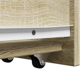 Narrow Bathroom Cupboard with Wheels Sonoma Oak Engineered Wood 855288