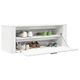 Wall Shoe Cabinet White 100x35x38 cm Engineered Wood 821020
