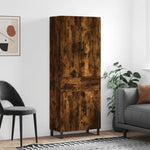 Highboard Smoked Oak 69.5x34x180 cm Engineered Wood 3198174