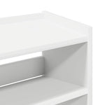 ZNTS Shoe Rack White 60x25x81 cm Engineered Wood 859878