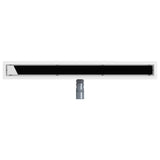 Shower Drain Glass Cover with 360&deg Siphon Black 90 cm 42015977