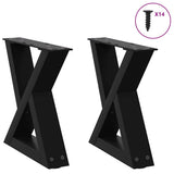 Coffee Table Legs 2 pcs Black 40x cm Steel 4012680
