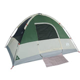 ZNTS Camping Tent Dome 3-Person Green Waterproof 94695