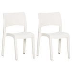 Garden Chairs 2 pcs White Polypropylene 317726