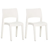 Garden Chairs 2 pcs White Polypropylene 317726