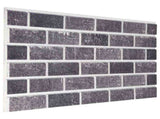Wall Panels 10 pcs 100 x 50 cm Black and Grey EPS Foam 42046093