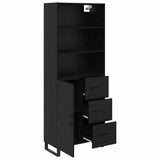 Highboard with Drawer 2 pcs Black Oak Engineered Wood 3416213