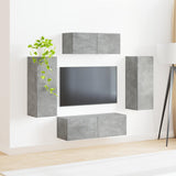 TV Cabinet Set 4 pcs Concrete Grey Engineered Wood 3409162