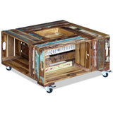 Coffee Table Solid Reclaimed Wood 70x70x35 cm 243306