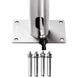 Garden Shower with Brown Base 225 cm Stainless Steel 3070790