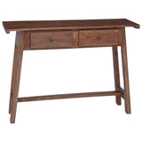 Desk with Drawer Brown 110 x 30 x 79 cm Solid Mahogany Wood 42012402