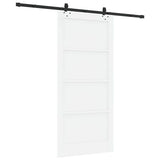 Sliding Door ORKDAL White 93 x 202 cm Solid Pine Wood 3333655
