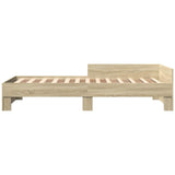 Bed Frame with Headboard Sonoma Oak 80 x 200 cm Engineered Wood 8009036
