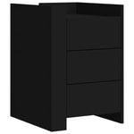 ZNTS Bedside Cabinet Black 45x50x65 cm Engineered Wood 848305