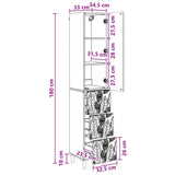 Cabinet Set 2 pcs Concrete Grey 33 x 34.5 x 90 cm 3416730