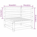 2 Piece Garden Lounge Set Black Solid Pinewood 805694