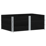 Garden Planter Black 150x100 cm Solid Wood Pine 3295440