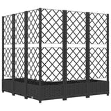 Garden Planter with Trellis Black 120x120x121.5 cm PP 318276