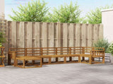 Outdoor Sofa Set 7 pcs Natural Solid Acacia Wood 3366702