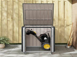Garden Storage Box Black 101.5 x 107 x 100 cm Steel 42011281