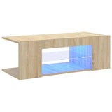 TV Cabinet with LED Lights Sonoma Oak 90x39x30 cm 804241