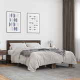 Bed Frame without Mattress Brown Oak 140x200 cm 3280106