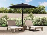 Garden Parasol Black and dark grey Aluminium, Polyester Medium 47210
