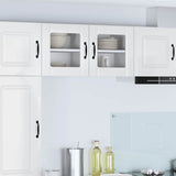 Wall Glass Cabinet LUCCA 2 pcs High Gloss White 40 x 31 x 40 cm 884843