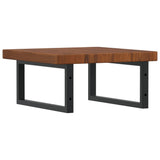 Basin Shelf Wall Mounted Steel and Solid Wood Oak 3302413