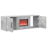 Electric Fireplace Concrete 110 x 30 x 36.5 cm Engineered wood 8021026